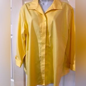 Chico’s size 3 button down shirt with cuffs and collar.